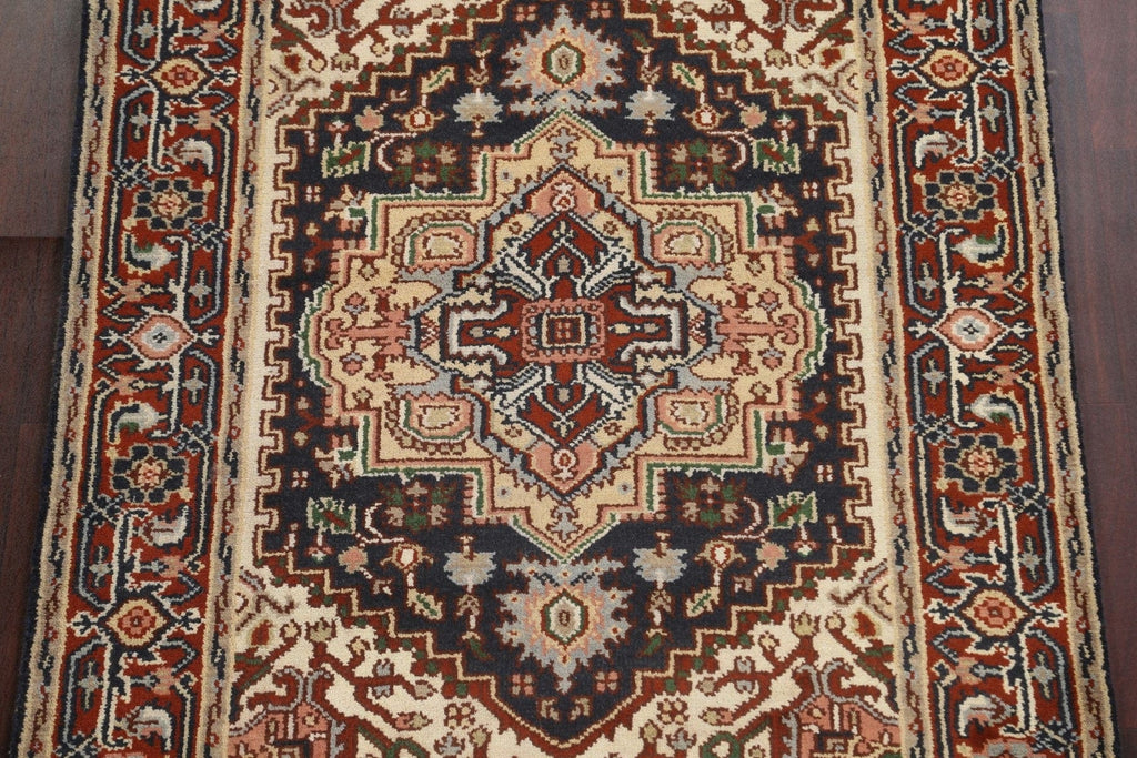 Geometric Wool Heriz Serapi Oriental Area Rug 4x6