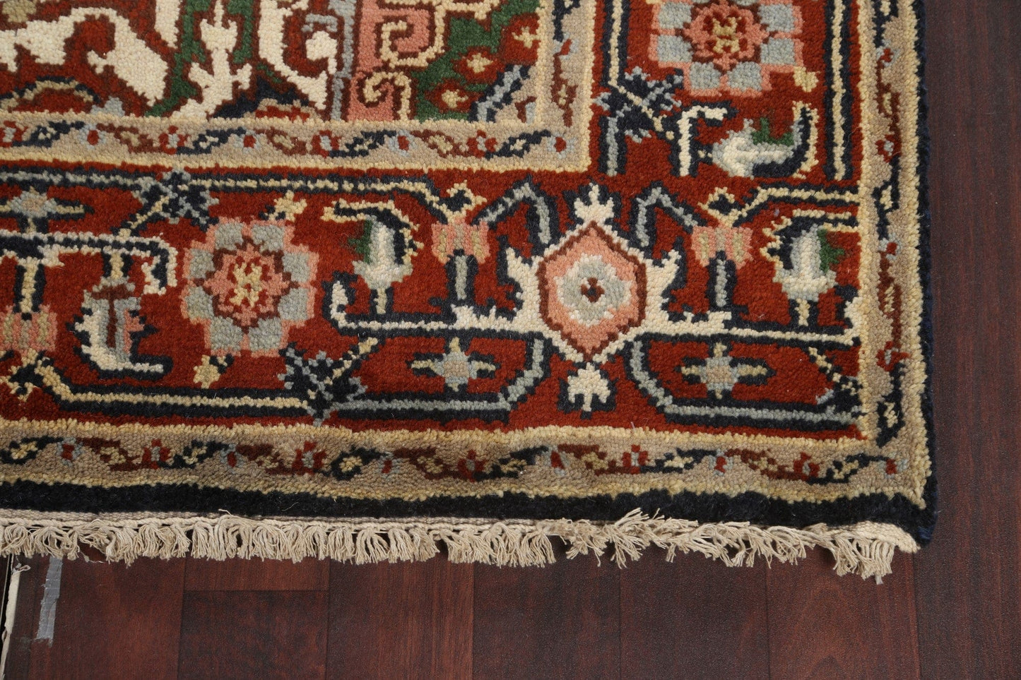 Geometric Wool Heriz Serapi Oriental Area Rug 4x6