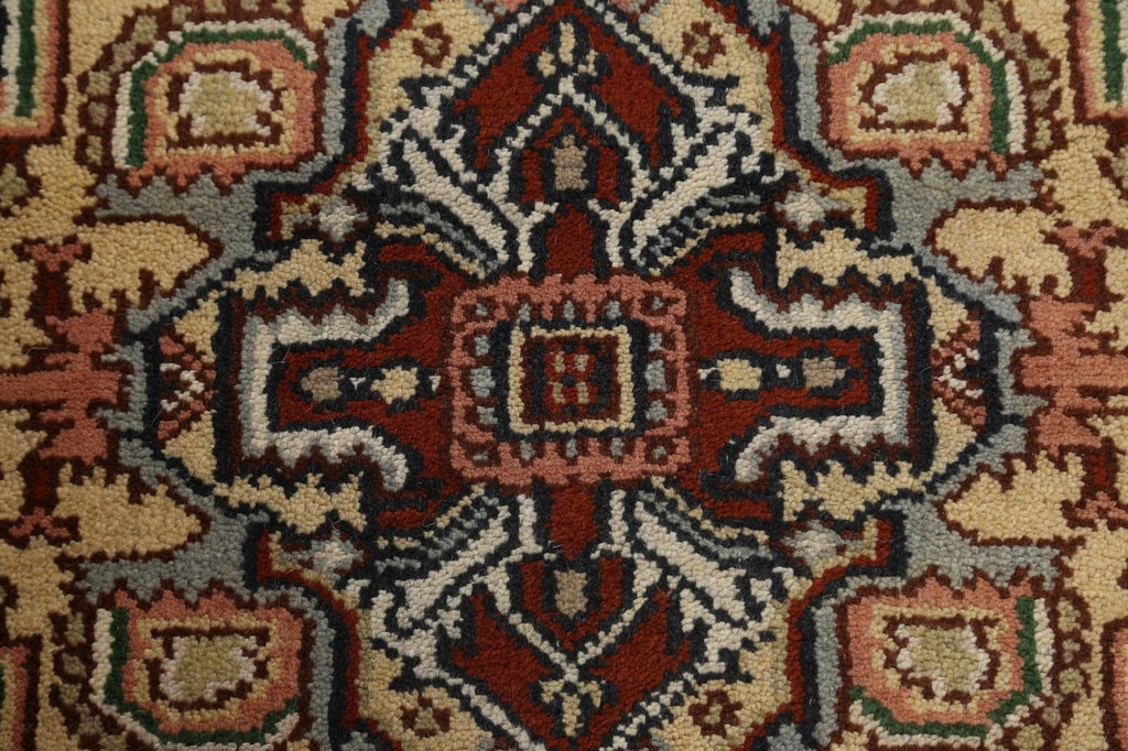 Geometric Wool Heriz Serapi Oriental Area Rug 4x6