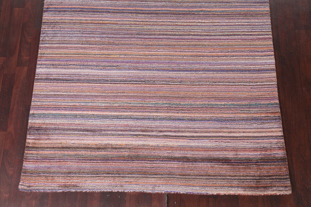 All-Over Striped Gabbeh Oriental Area Rug 6x8