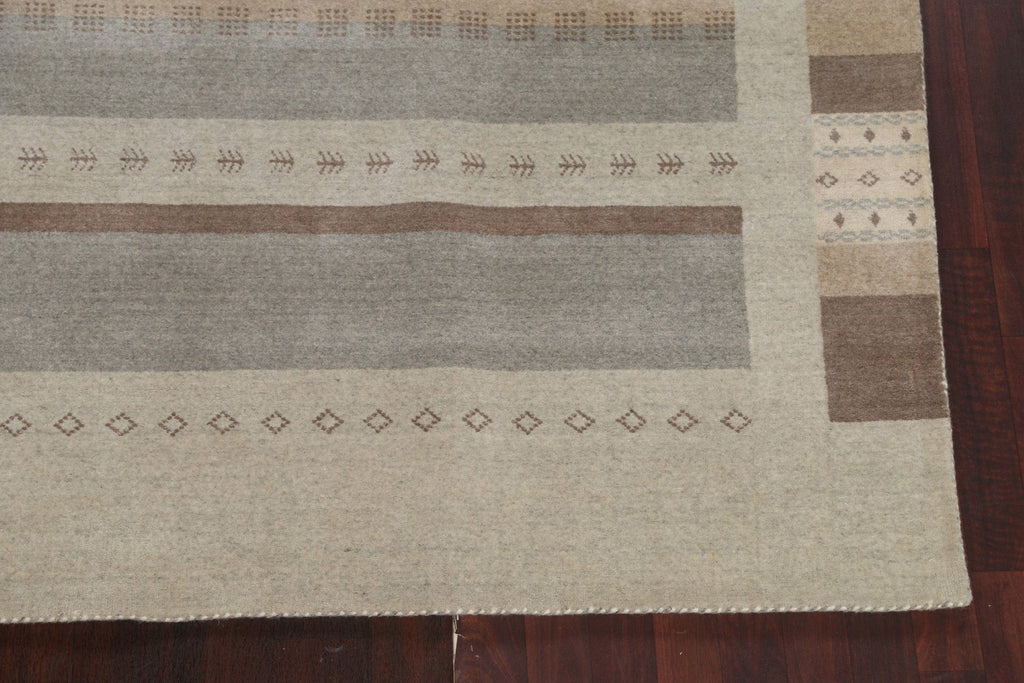 Geometric Wool Gabbeh Oriental Area Rug 6x8