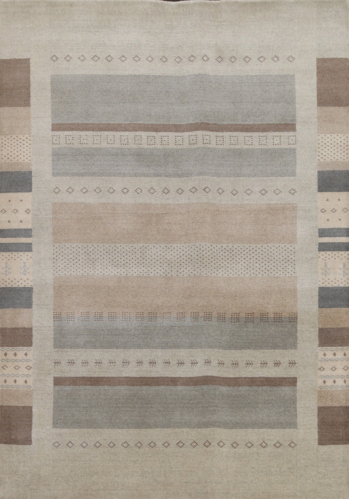 Geometric Wool Gabbeh Oriental Area Rug 6x8