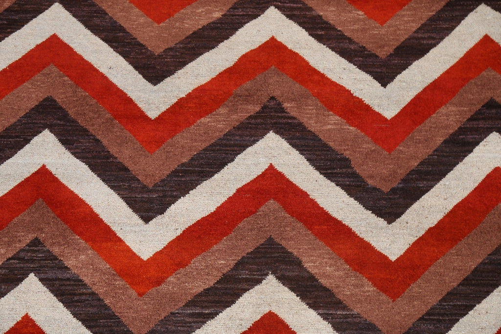 Chevron Gabbeh Kashkoli Oriental Area Rug 6x10