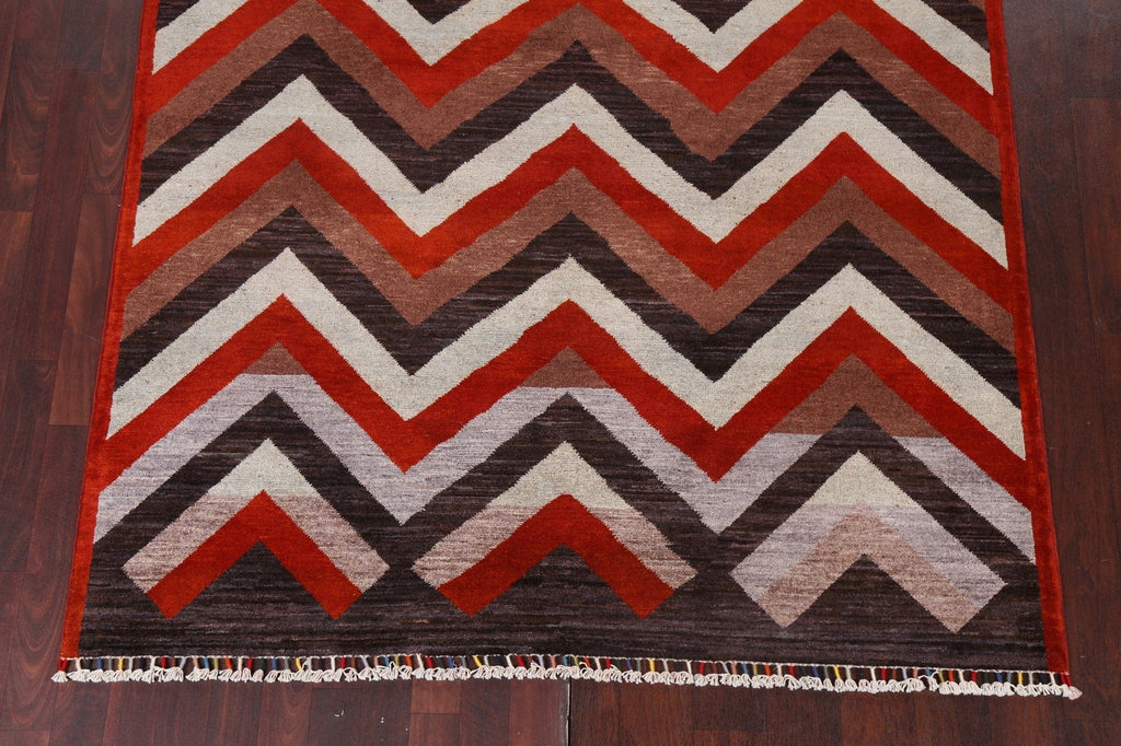 Chevron Gabbeh Kashkoli Oriental Area Rug 6x10