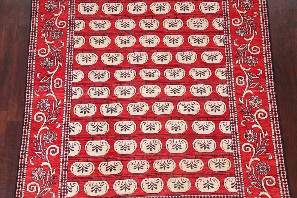 Red Handmade Gabbeh Kashkoli Oriental Area Rug 5x6