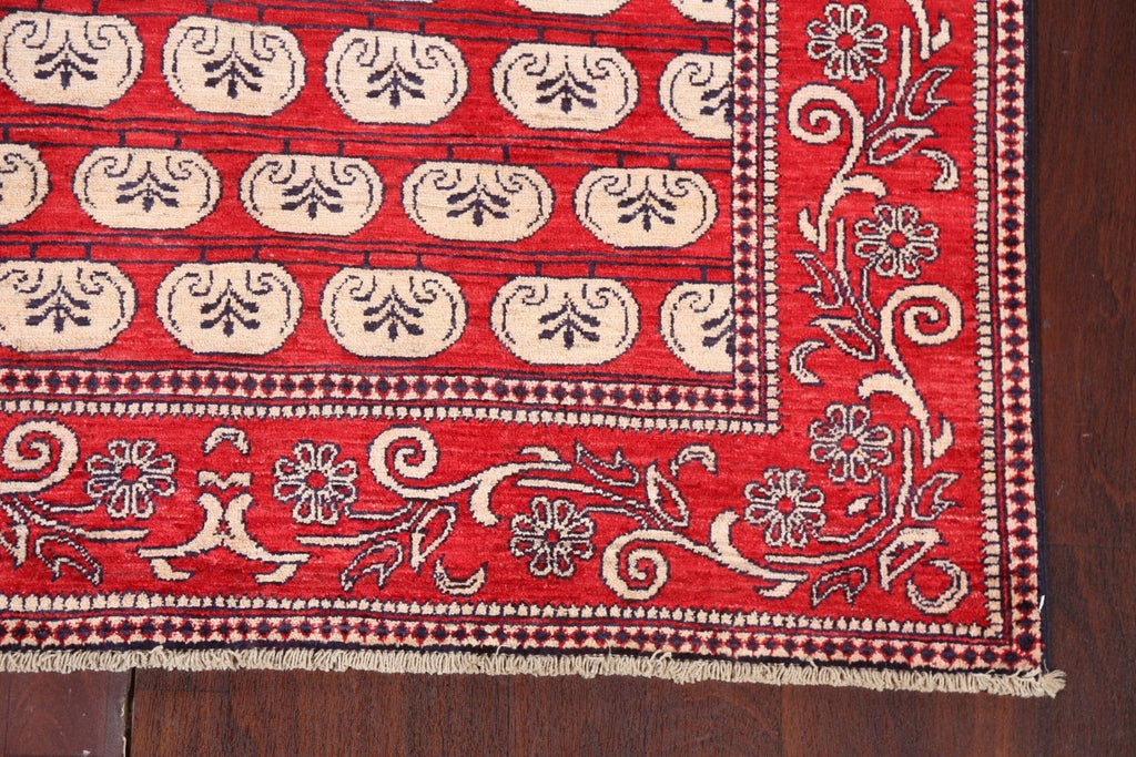 Red Handmade Gabbeh Kashkoli Oriental Area Rug 5x6