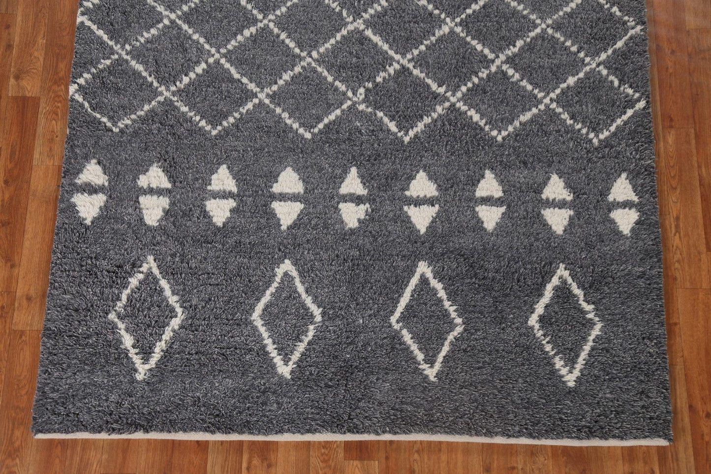 Geometric Wool Moroccan Oriental Area Rug 5x7