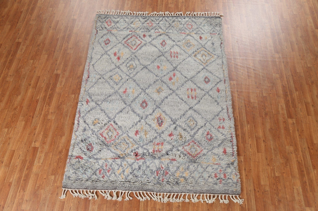 Trellis Wool Moroccan Oriental Area Rug 6x8