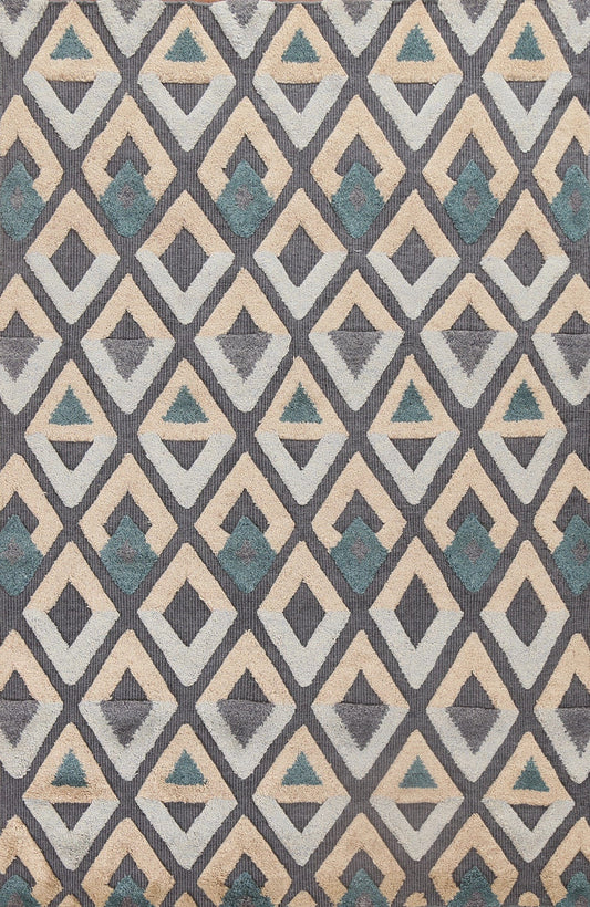 Trellis Wool Moroccan Oriental Area Rug 5x8