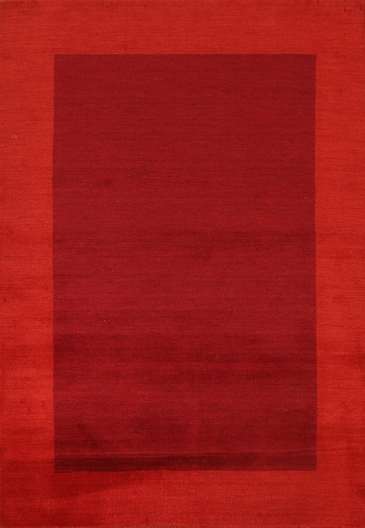 Red Wool Gabbeh Oriental Area Rug 4x6