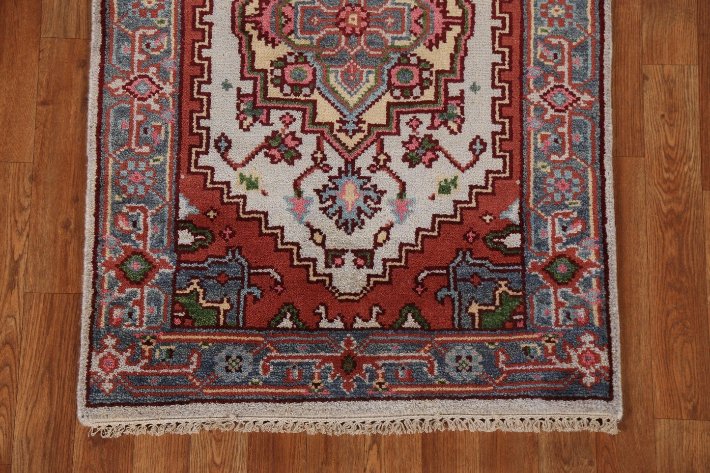 Handmade Heriz Serapi Oriental Runner Rug 3x8