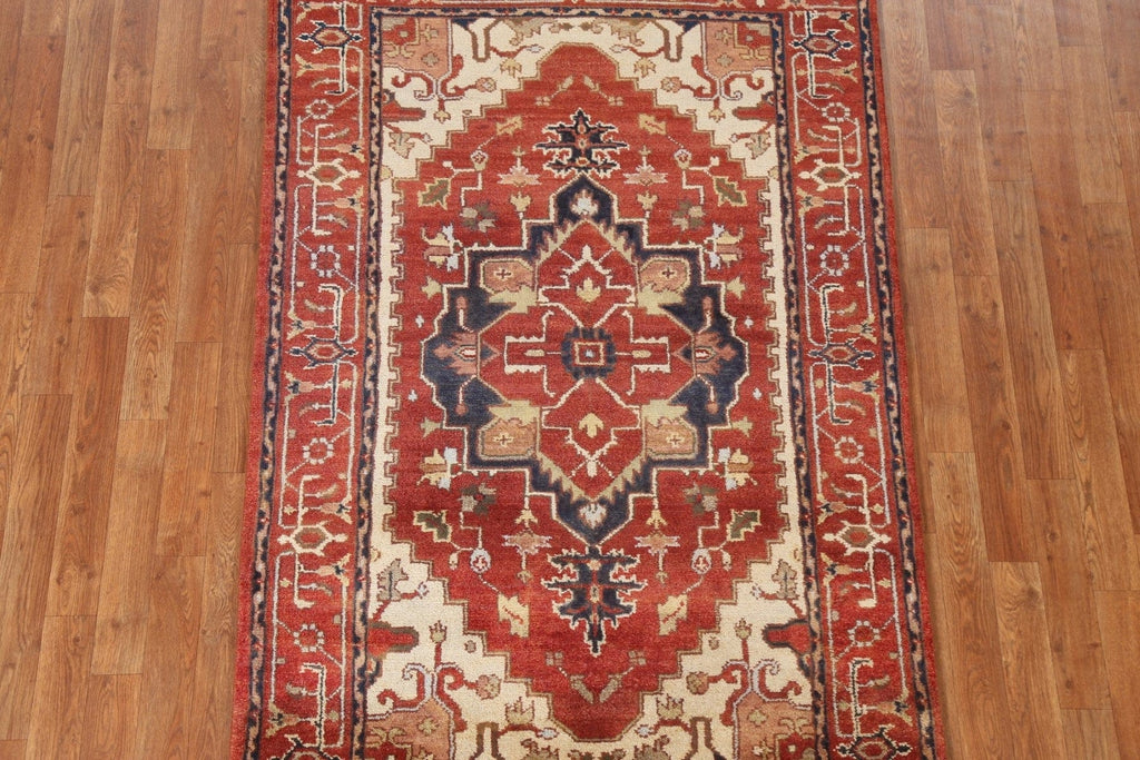 Handmade Wool Heriz Serapi Oriental Rug 4x6