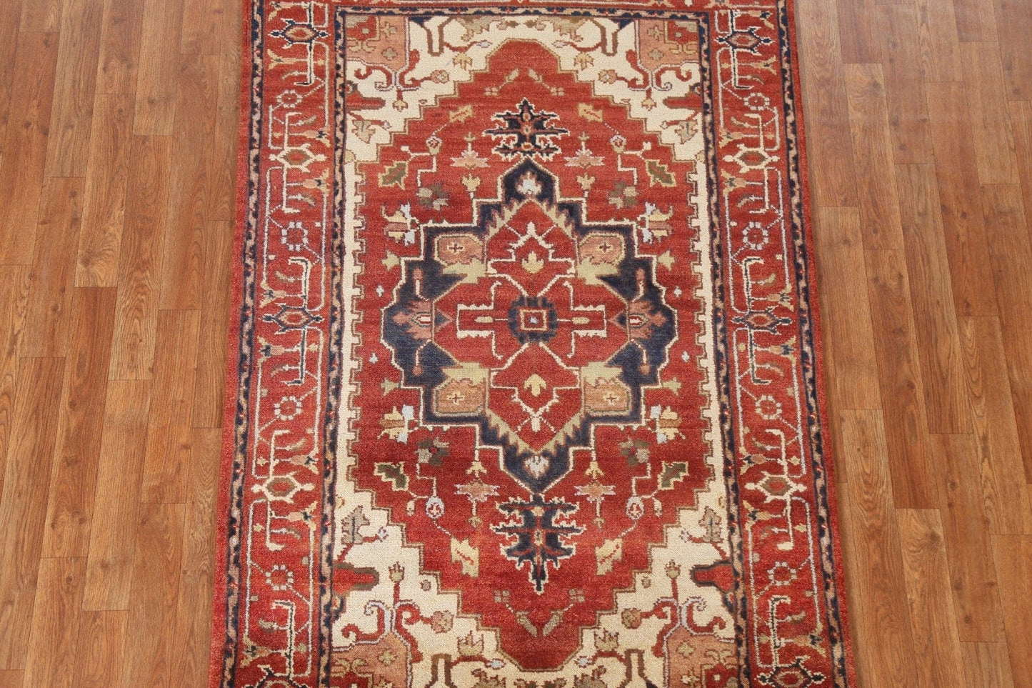 Handmade Wool Heriz Serapi Oriental Rug 4x6