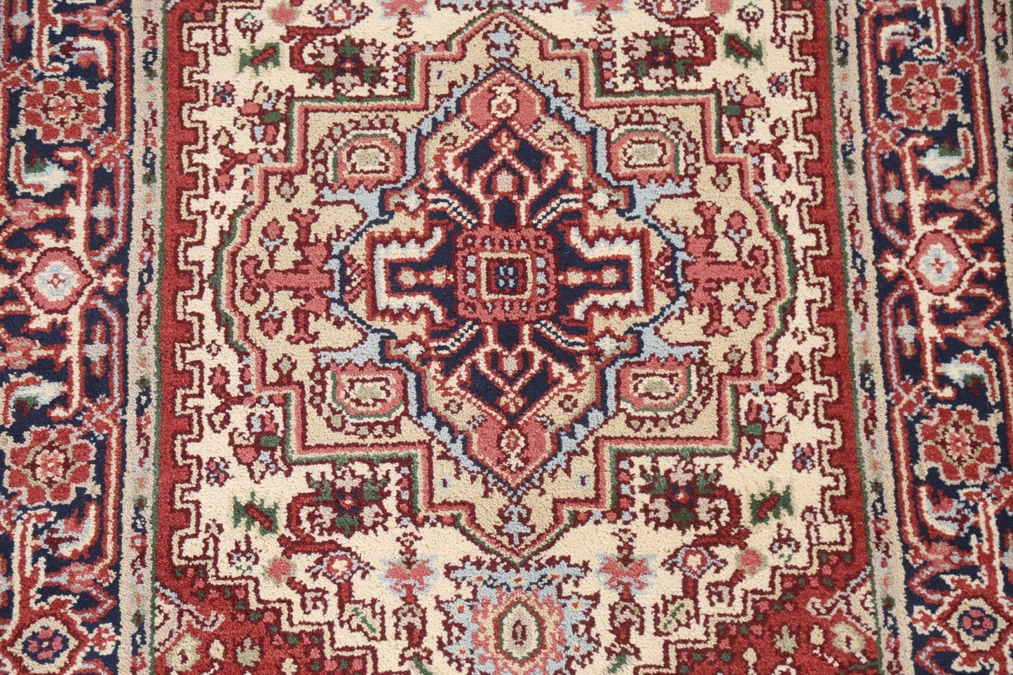 Hand-Knotted Wool Heriz Serapi Oriental Area Rug 4x6