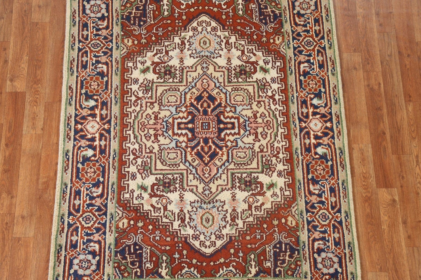 Handmade Heriz Serapi Oriental Wool Rug 4x6