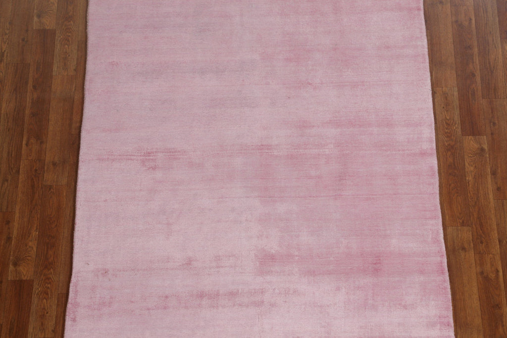 Contemporary Pink Gabbeh Oriental Wool Rug 4x6