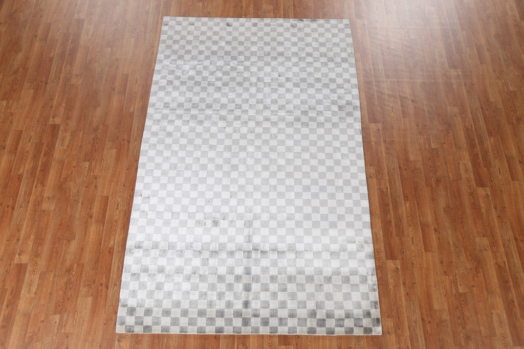 Checkered Modern Oriental Area Rug 5x8