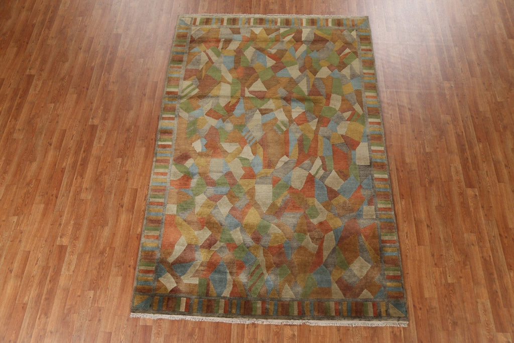 Contemporary Nepalese Oriental Area Rug 6x9