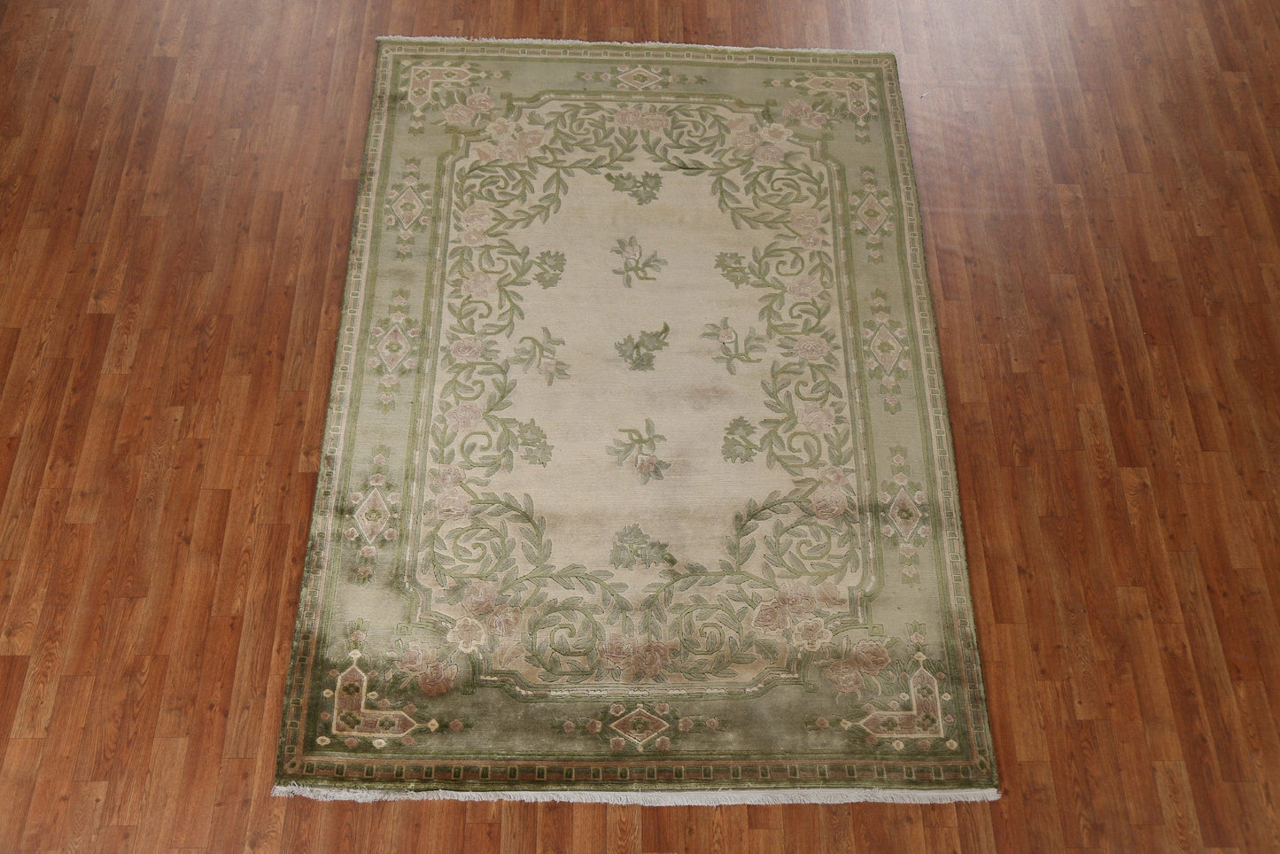 Hand-Knotted Wool Nepalese Oriental Area Rug 6x8