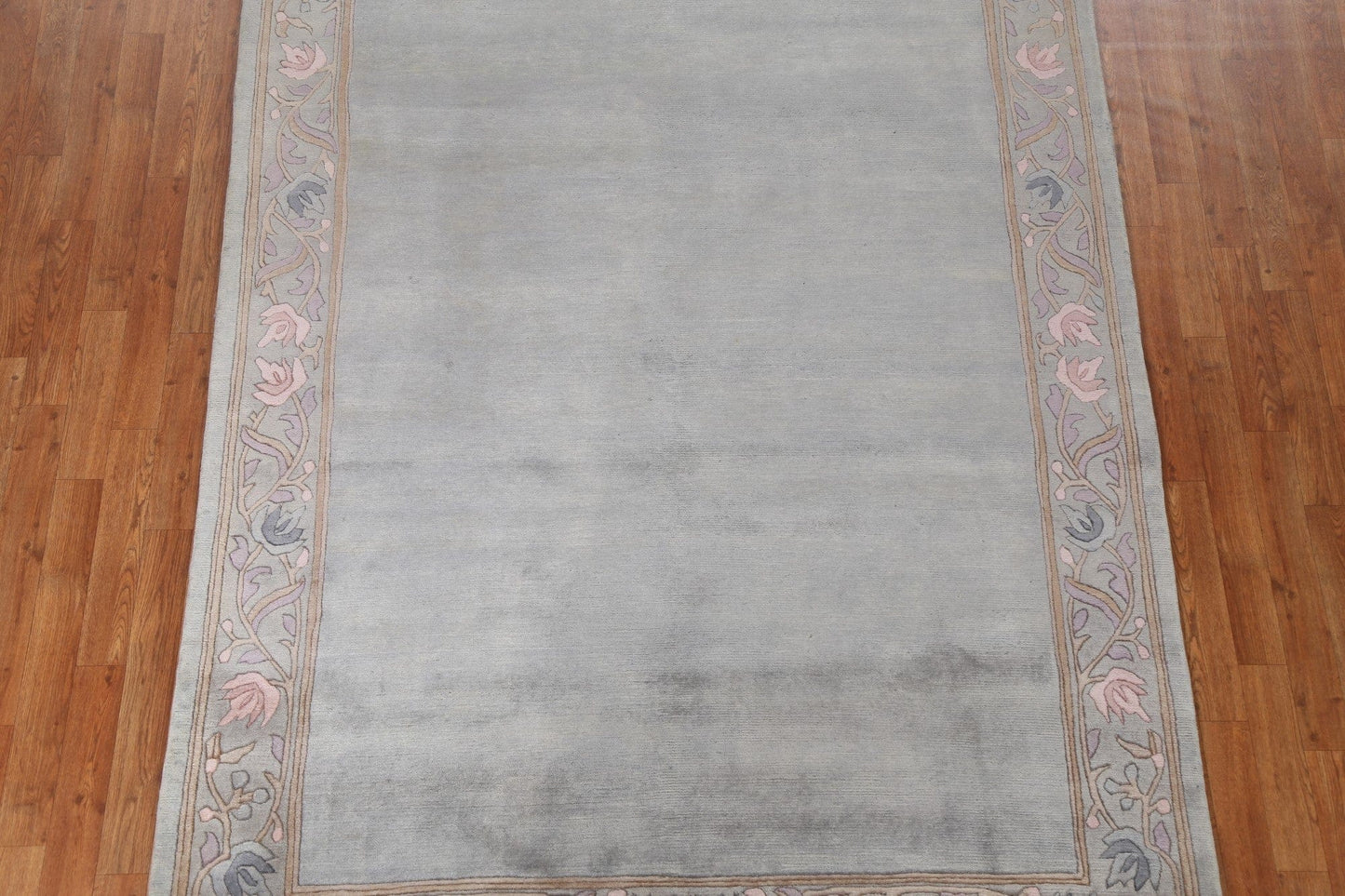 Gray Handmade Nepalese Oriental Wool Rug 6x8