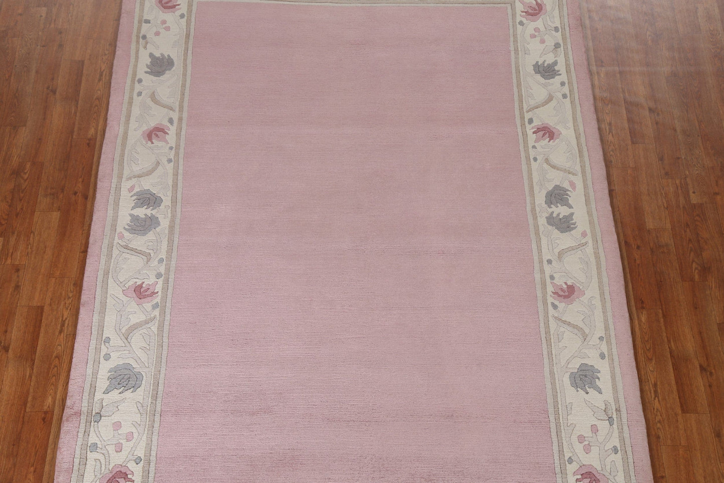 Light Pink Handmade Nepalese Oriental Wool Rug 6x8