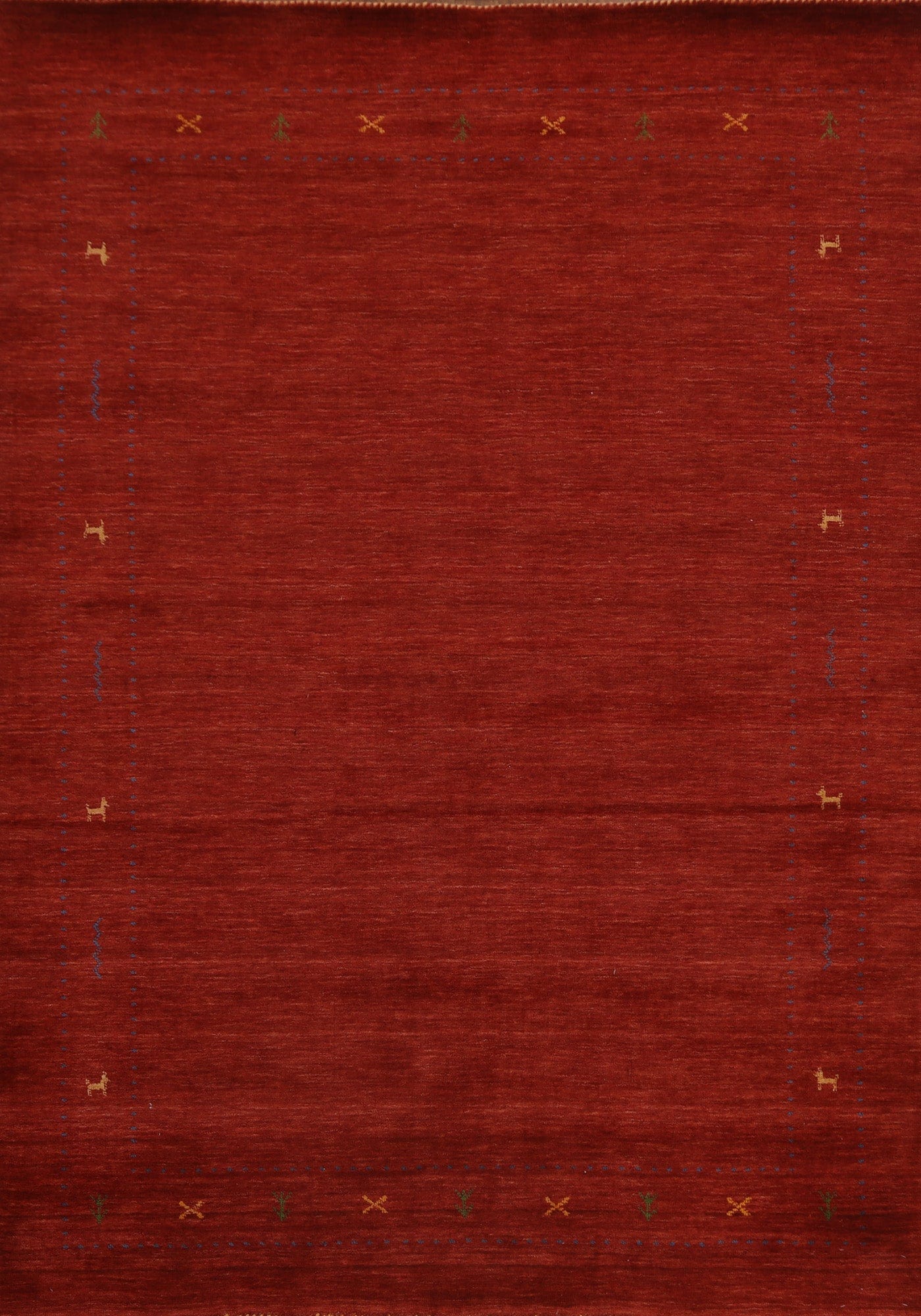 Red Wool Gabbeh Oriental Area Rug 6x8