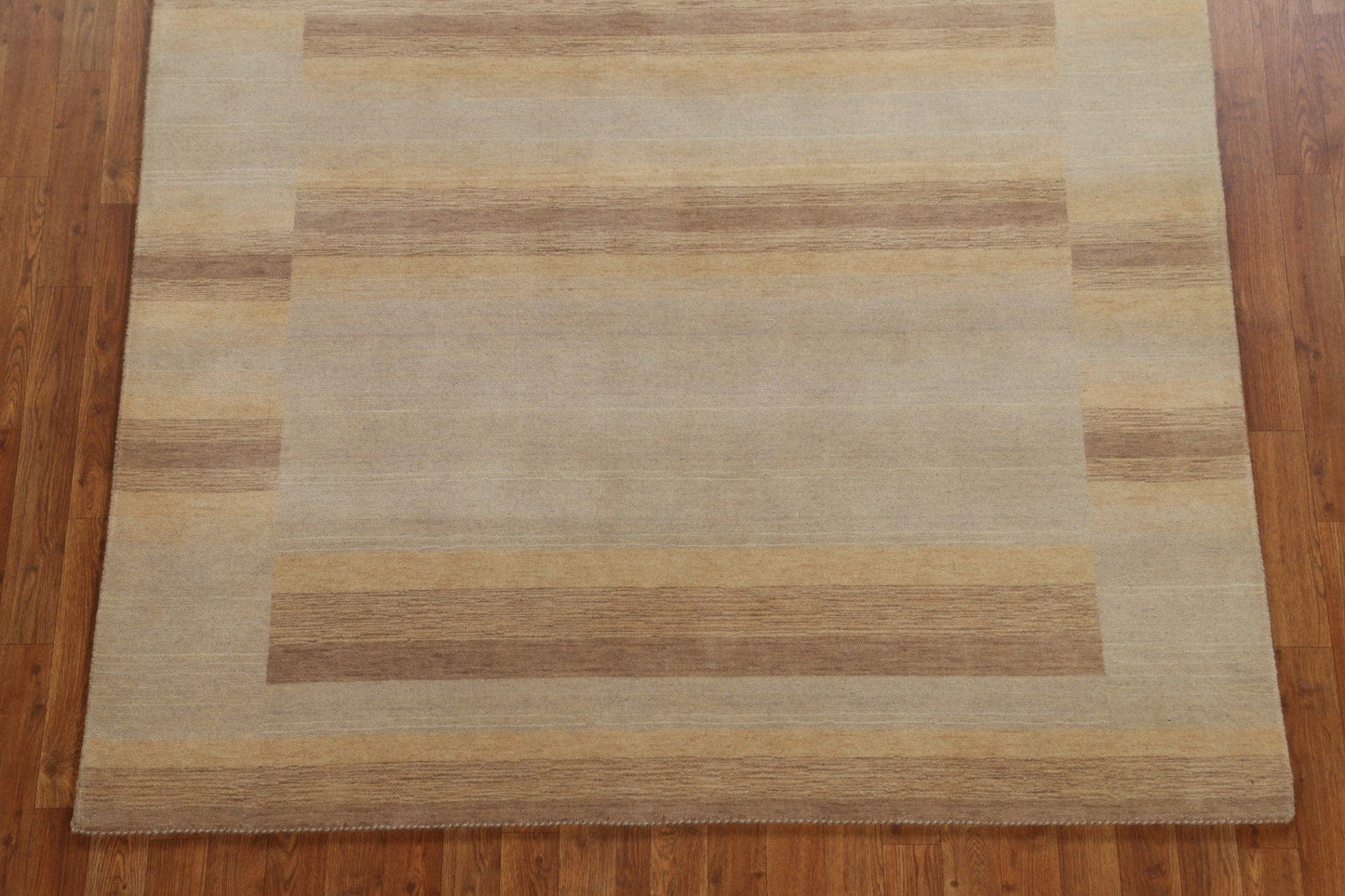 Striped Wool Gabbeh Oriental Area Rug 6x8