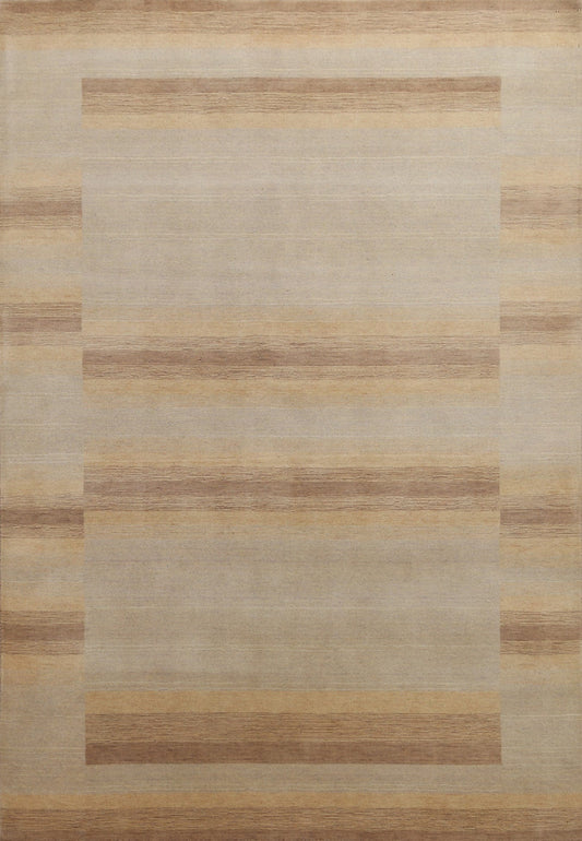 Striped Wool Gabbeh Oriental Area Rug 6x8