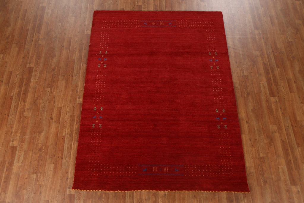 Red Tribal Gabbeh Oriental Area Rug 6x8