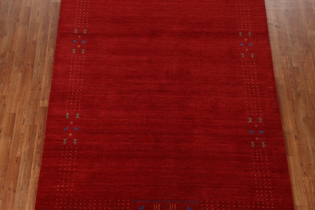 Red Tribal Gabbeh Oriental Area Rug 6x8