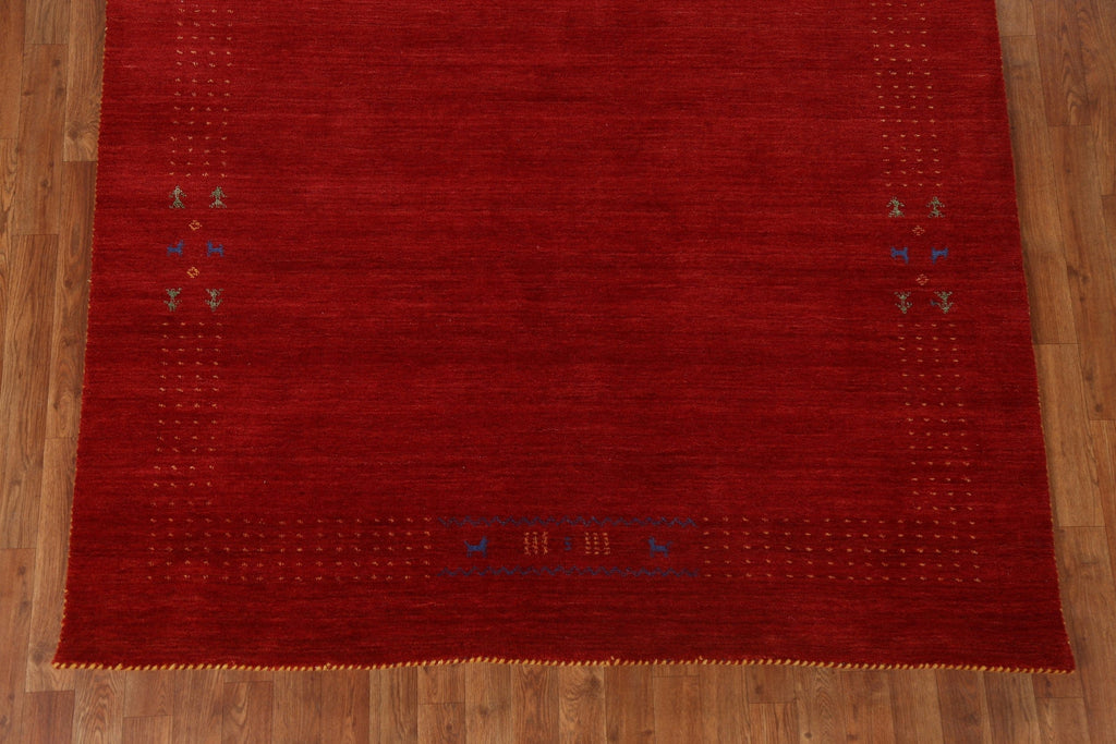 Red Tribal Gabbeh Oriental Area Rug 6x8