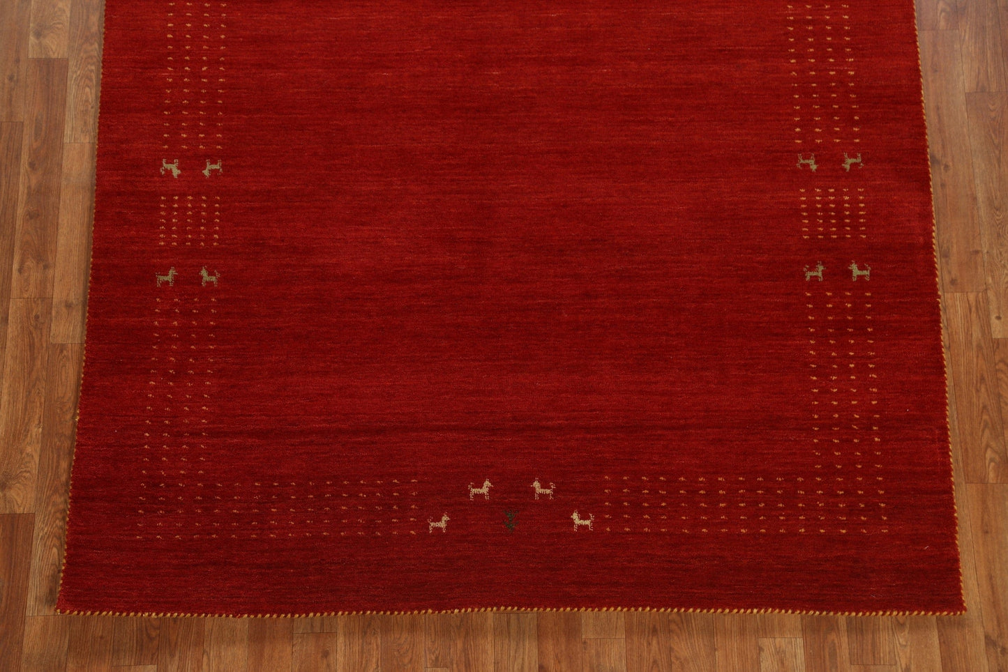 Red Handmade Gabbeh Oriental Area Rug 6x8