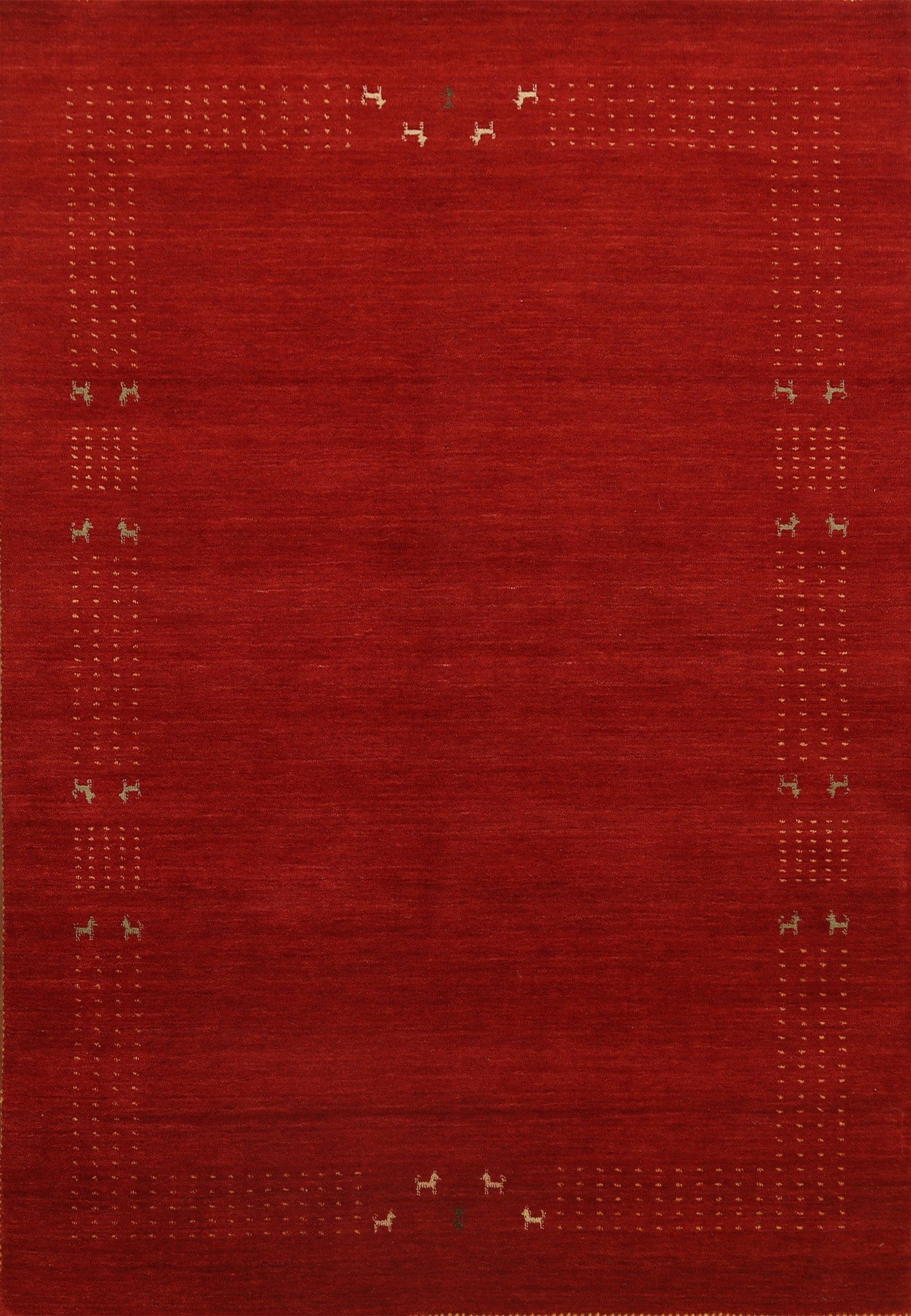 Red Handmade Gabbeh Oriental Area Rug 6x8