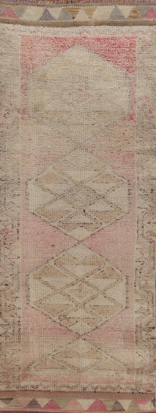 Antique Look Oushak Turkish Runner Rug 3x11