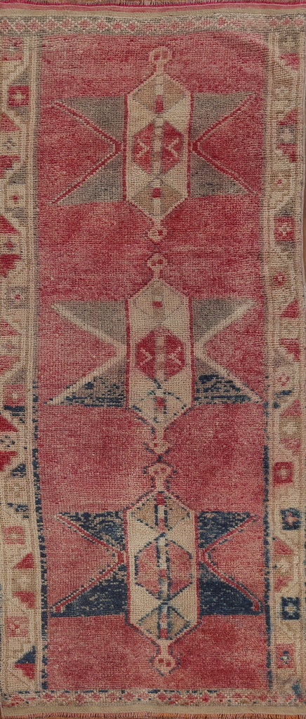 Antique Look Wool Oushak Turkish Runner Rug 3x10