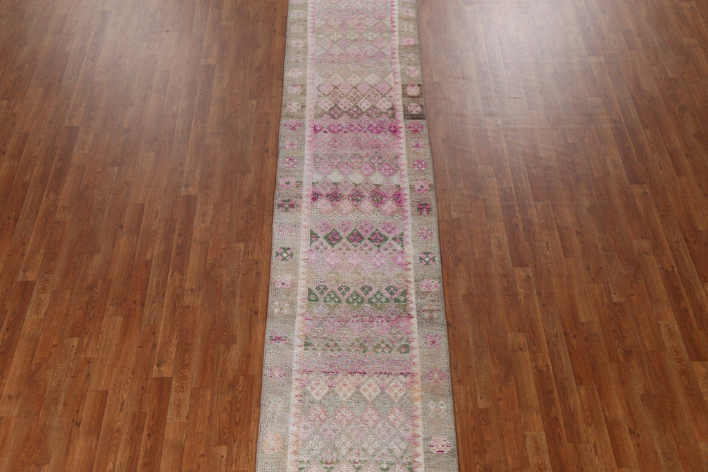 Antique Look Wool Oushak Turkish Runner Rug 3x15