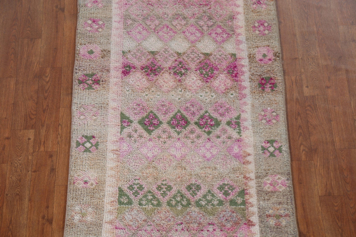 Antique Look Wool Oushak Turkish Runner Rug 3x15