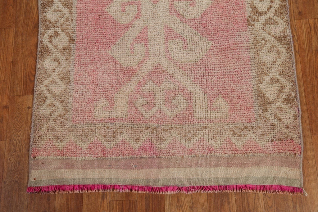 Antique Look Oushak Turkish Runner Rug 3x12