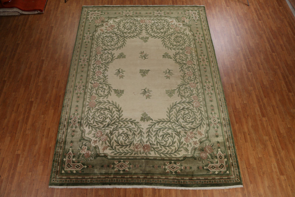 Floral Wool Nepalese Oriental Area Rug 10x14