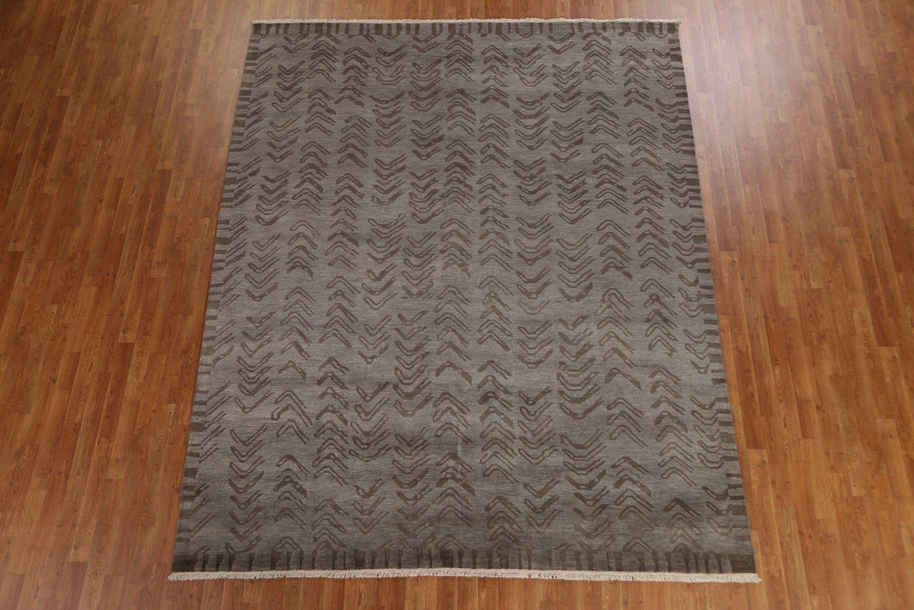 Hand-Knotted Wool Abstract Oriental Area Rug 8x10