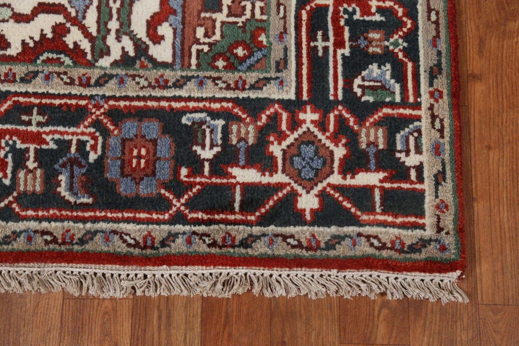 Hand-Knotted Heriz Serapi Oriental Area Rug 4x6