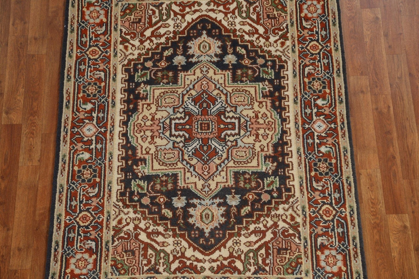 Hand-Knotted Heriz Serapi Oriental Area Rug 4x6