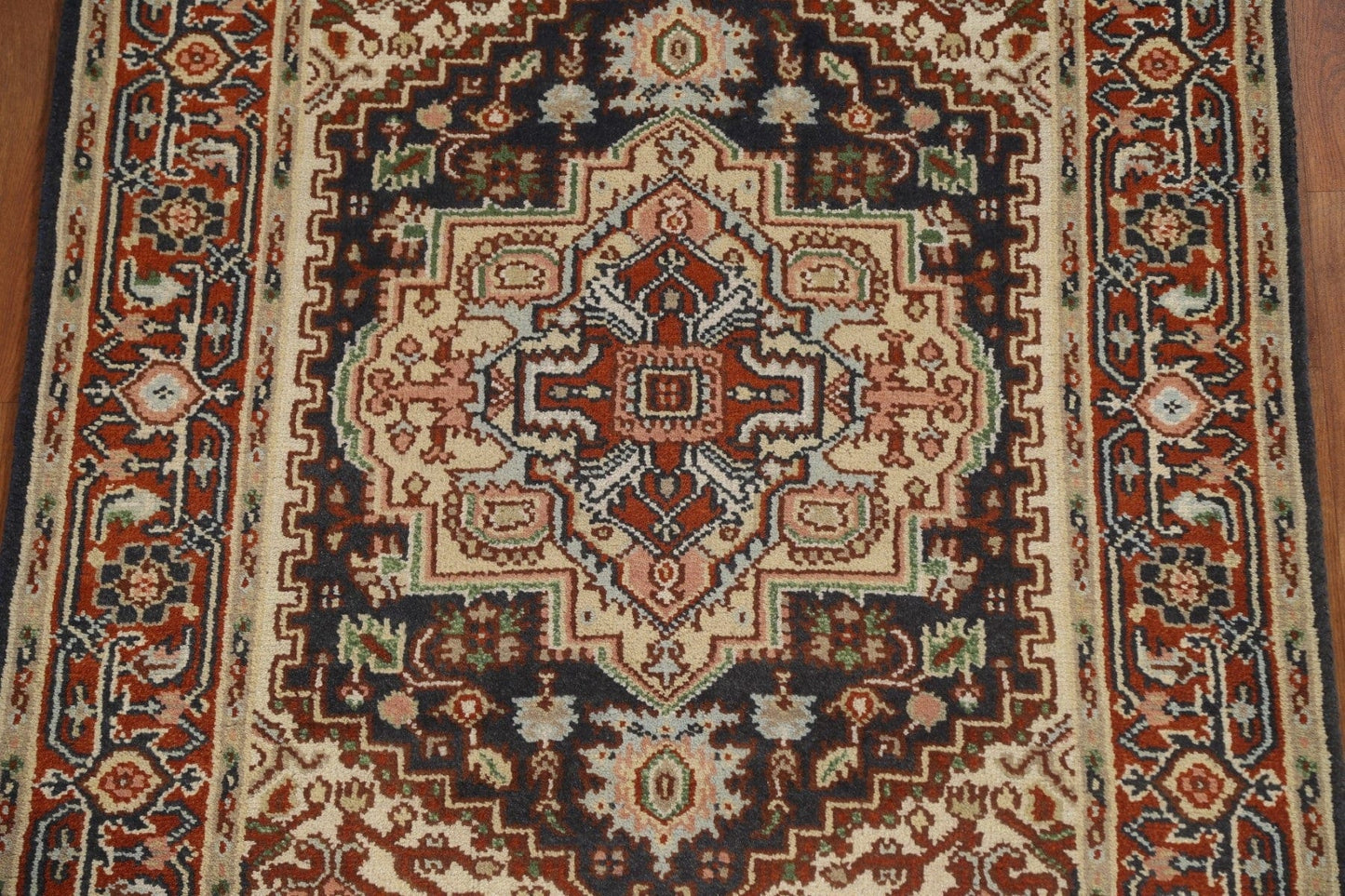 Hand-Knotted Heriz Serapi Oriental Area Rug 4x6