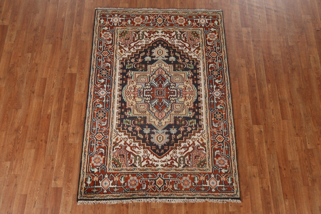 Geometric Heriz Serapi Oriental Area Rug 4x6