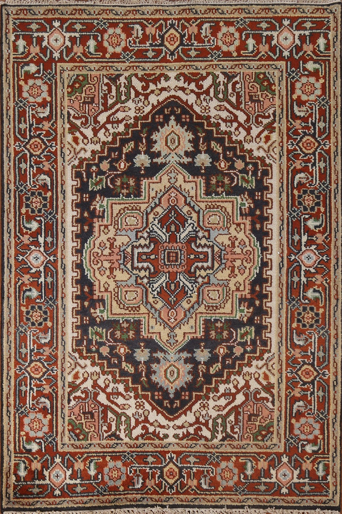 Geometric Heriz Serapi Oriental Area Rug 4x6