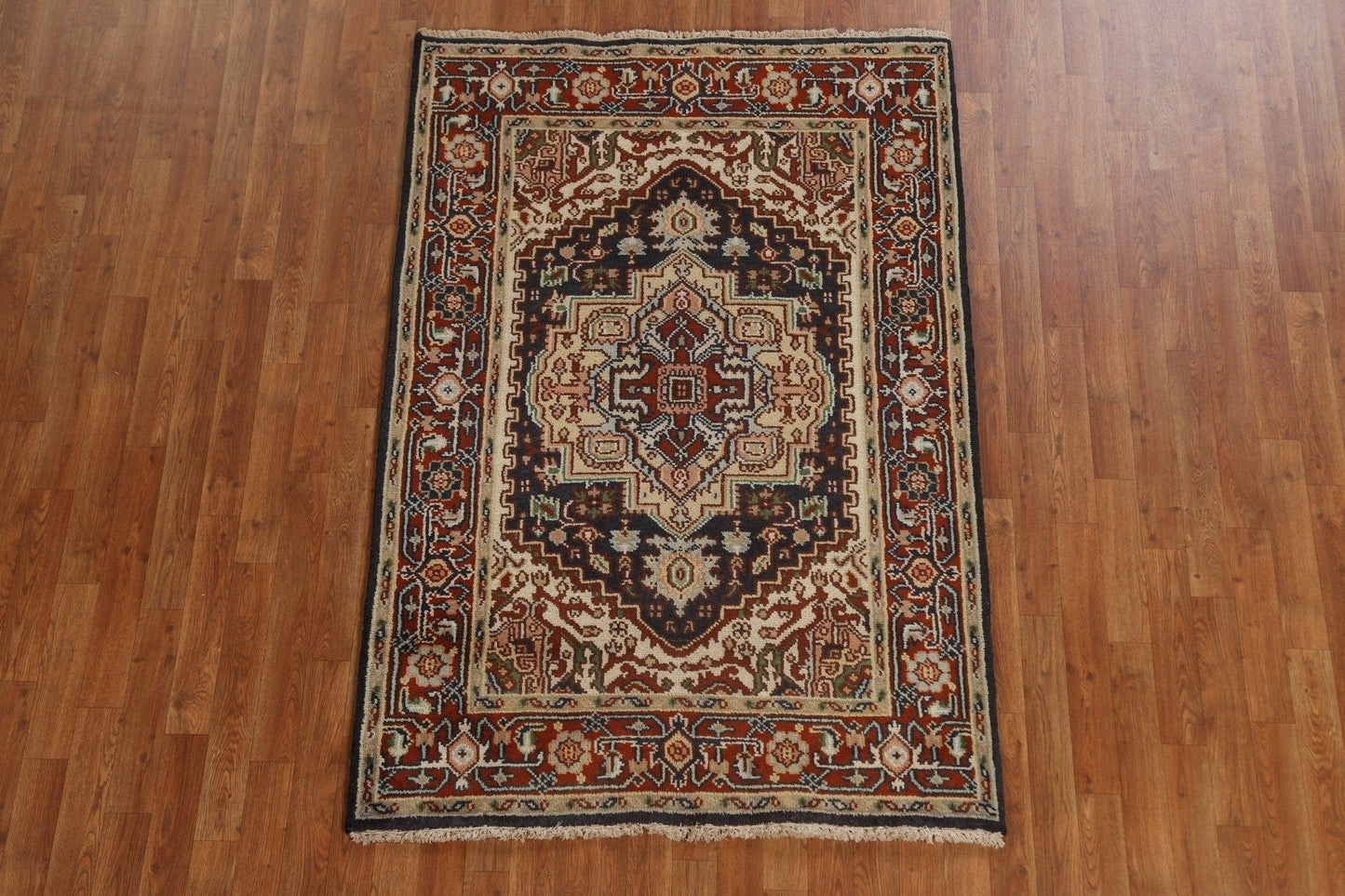 Geometric Heriz Serapi Oriental Area Rug 4x6