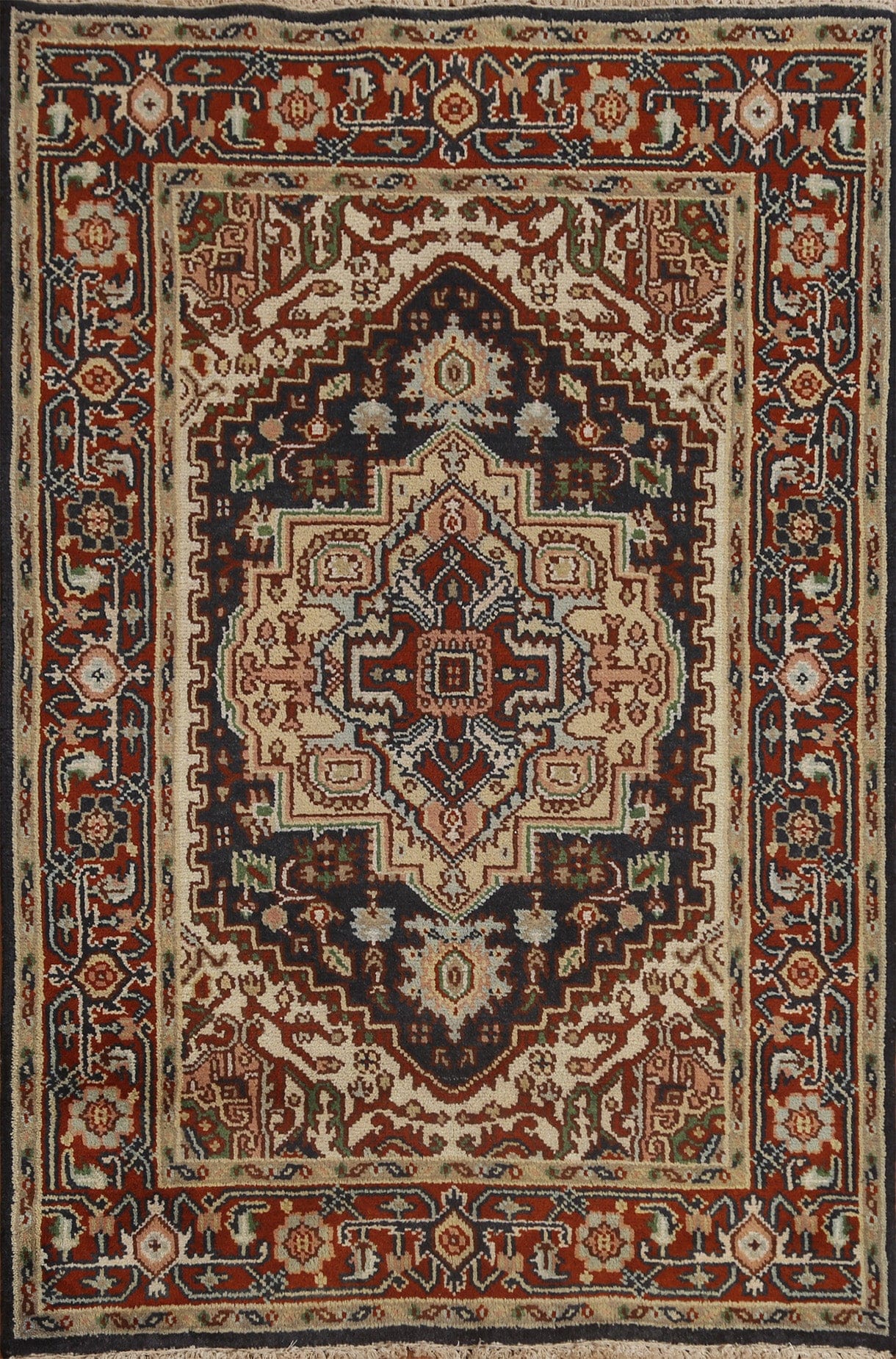 Geometric Heriz Serapi Oriental Area Rug 4x6