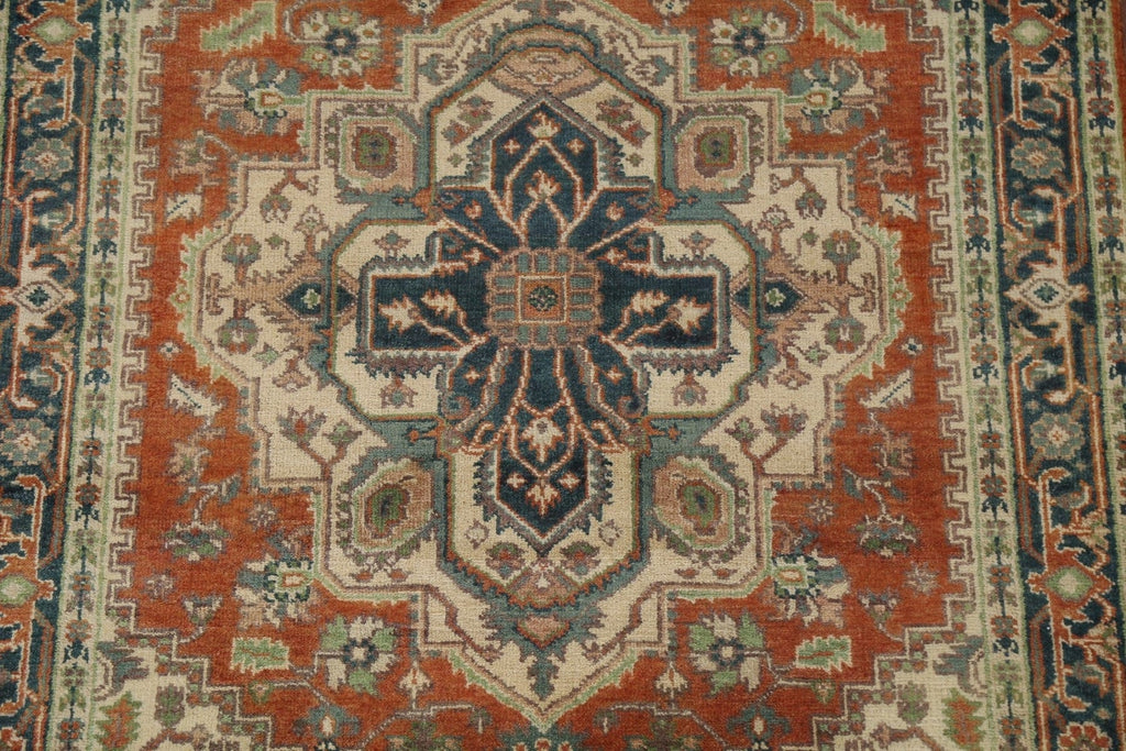 Geometric Wool Heriz Serapi Oriental Area Rug 4x6