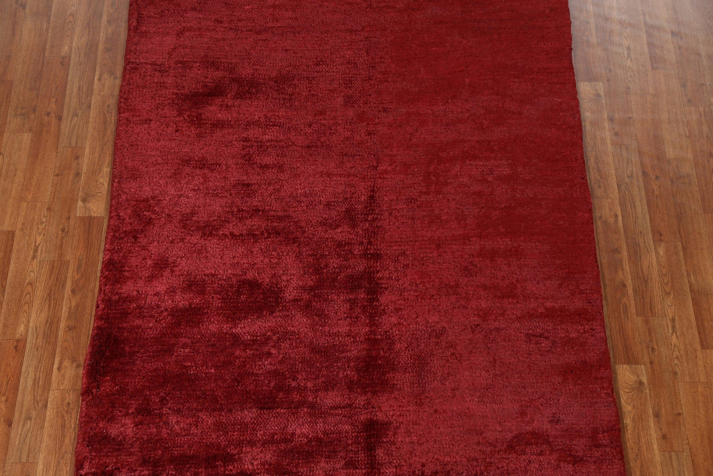 Red Wool & Jute Contemporary Oriental Rug 5x8