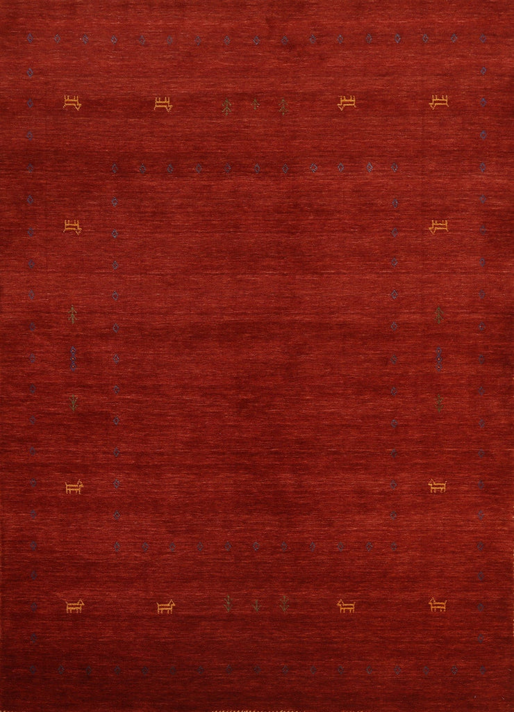 Red Gabbeh Oriental Handmade Rug 6x8